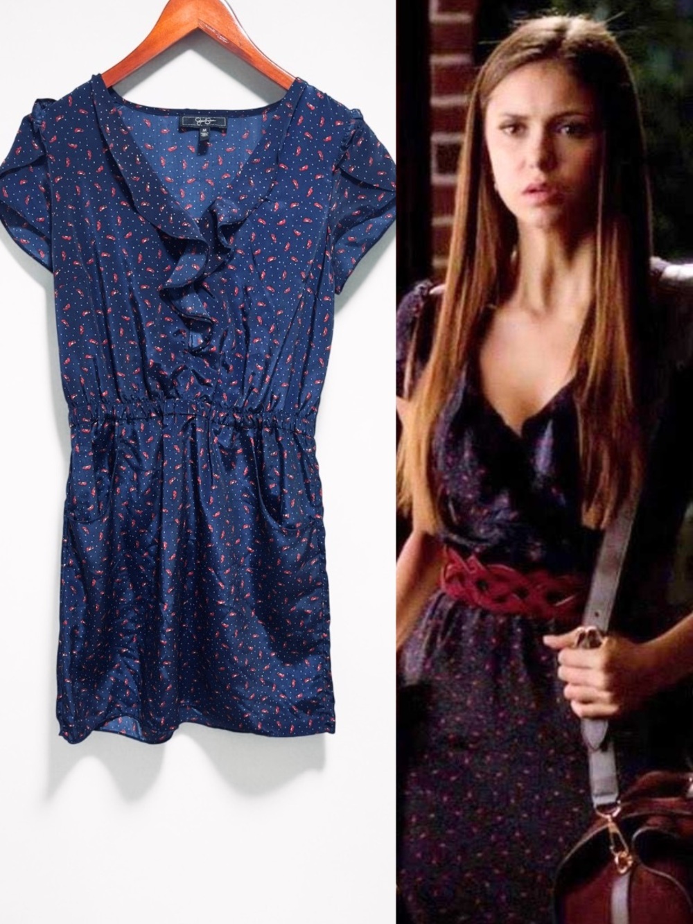 ASO Elena Gilbert The Vampire Diaries Shoe Novelty Printed Mini Dress Medium